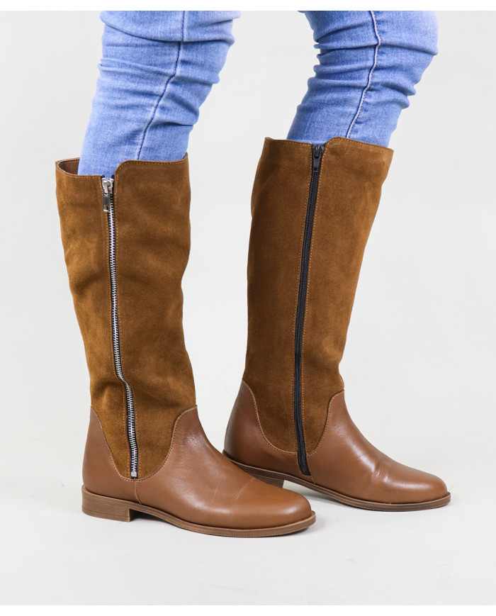 Botas de Mulher de Cano Alto Ginova com Fecho