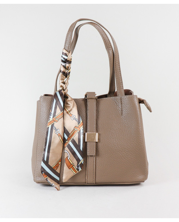 Women's Bag with Decorative Scarf