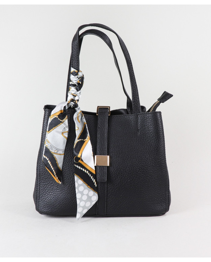 Women's Bag with Decorative Scarf