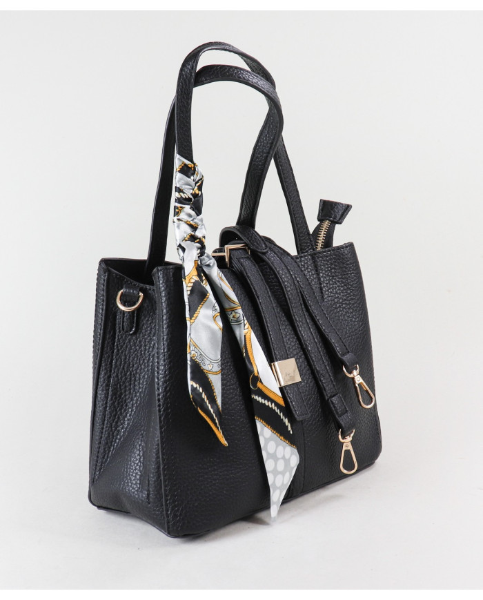 Women's Bag with Decorative Scarf