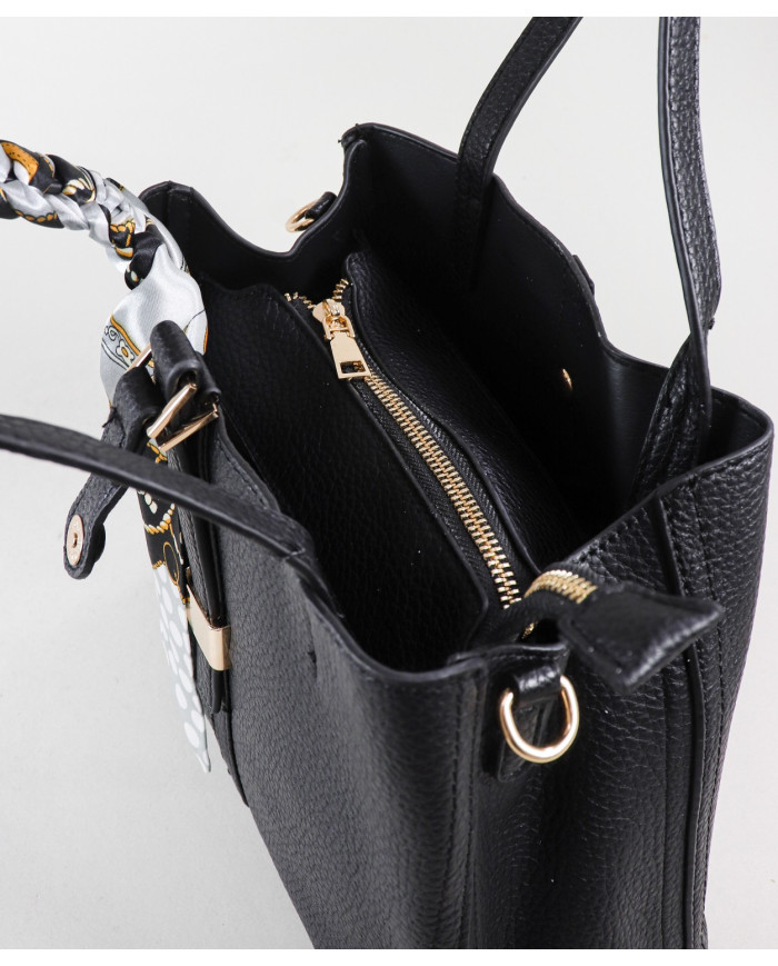 Women's Bag with Decorative Scarf