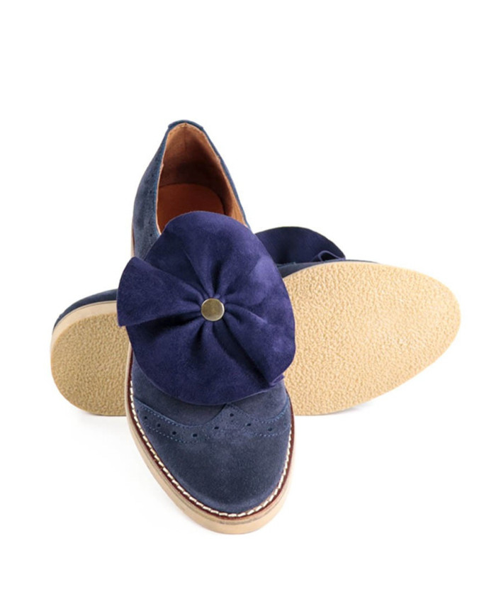 Sapato Azuis de Senhora Ginova Tipo Oxford