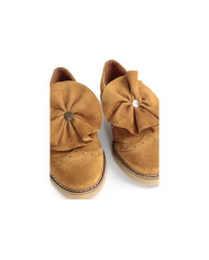 Sapato Camel de Senhora Ginova Type Oxford