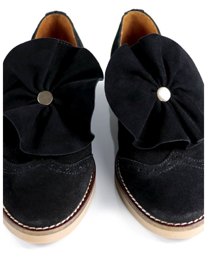 Sapatos Pretos de Senhora Ginova Tipo Oxford