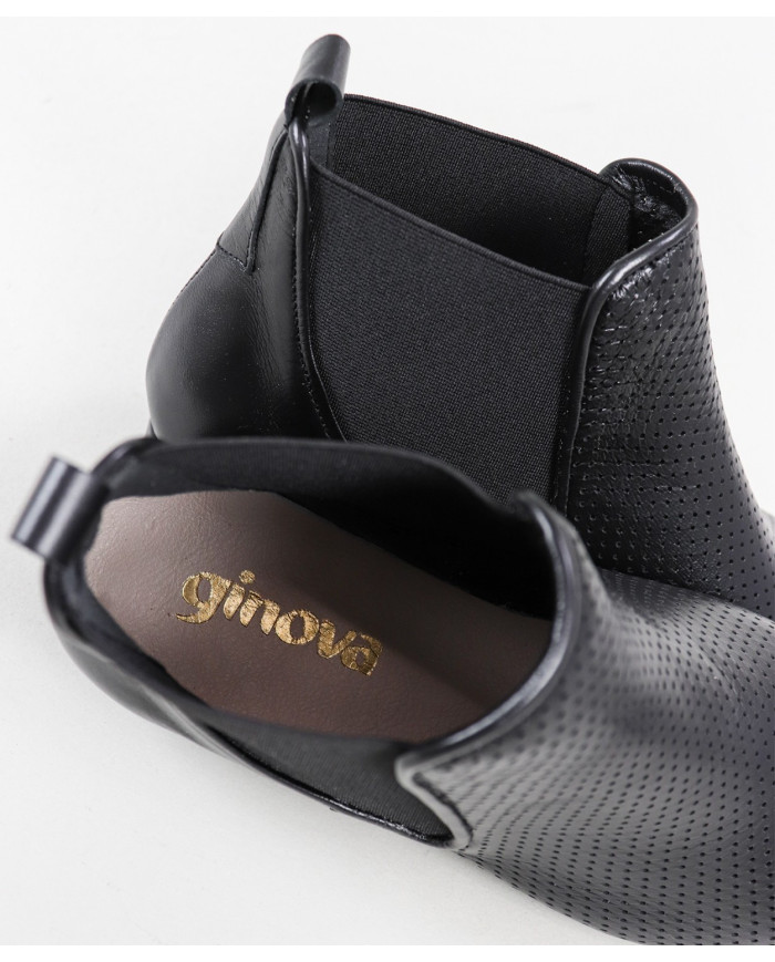 Women's Boots With Perforated Fabric