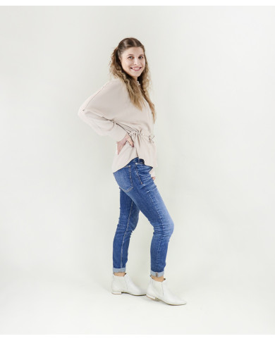 Botas de Mulher com Tecido Perfurado