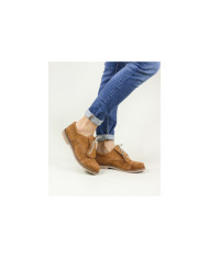 Sapatos baixos em pele de Carneira Ginova com Atacadores