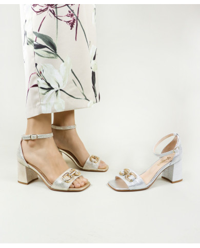 Sandalias de mujer Ginova con decoración de rayas