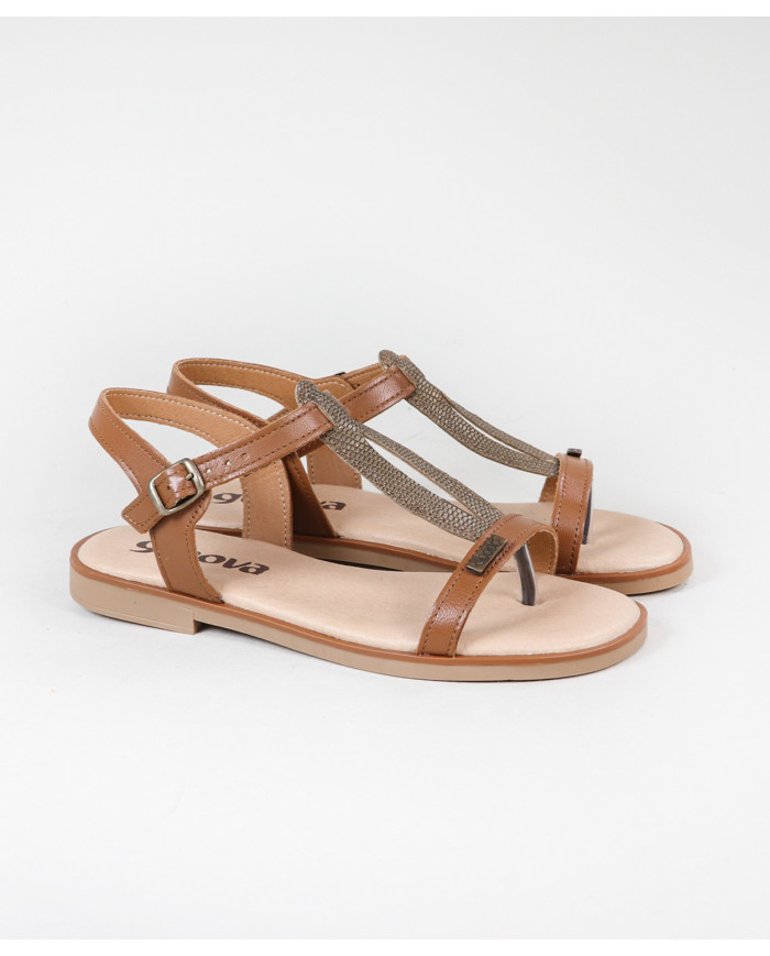 Sandalias de mujeres con decoración de rayas