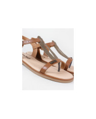 Sandalias de mujeres con decoración de rayas