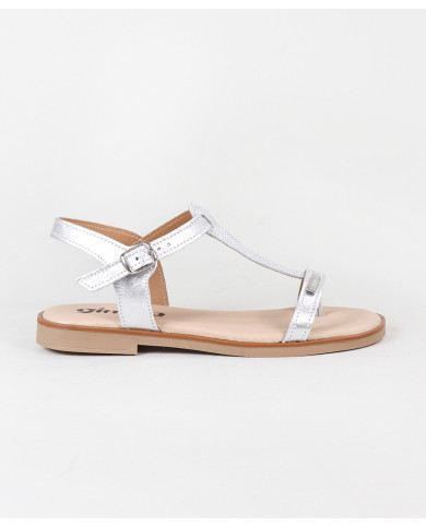 Sandalias de mujeres con decoración de rayas