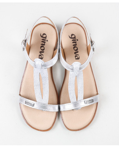 Sandalias de mujeres con decoración de rayas