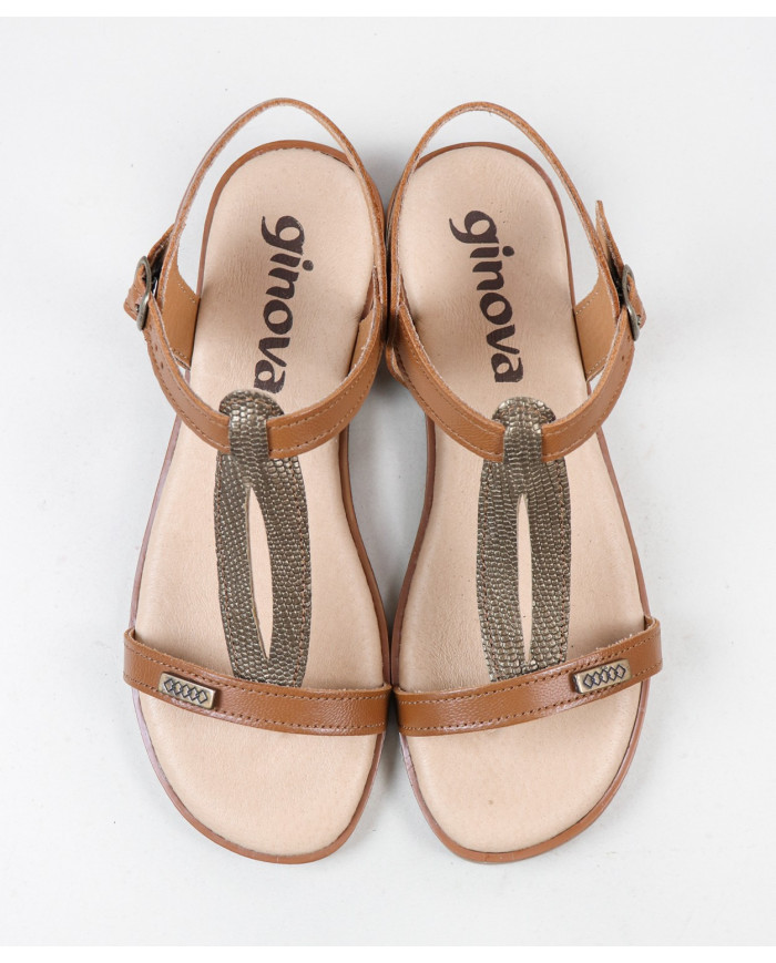 Sandalias de mujeres con decoración de rayas