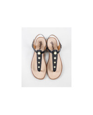 Sandalias de mujeres con perlas en la Franja