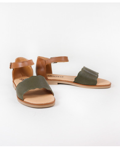 Women's Sandals with Perforated Strips