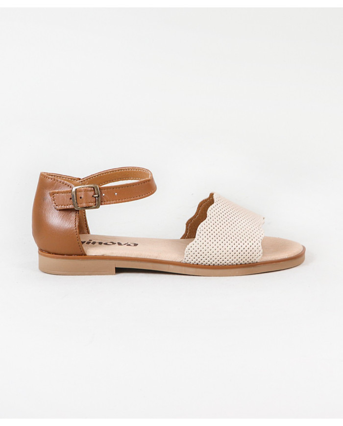 Women's Sandals with Perforated Strips