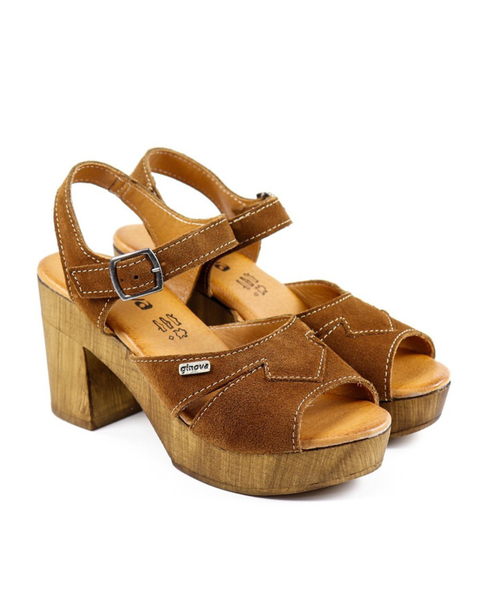 Sandalias de mujeres Ginova en Camurça