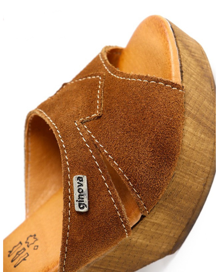 Camel Women's Sandals Ginova in Camurça