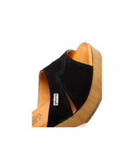 Sandálias Pretas Femininas Ginova em Camurça