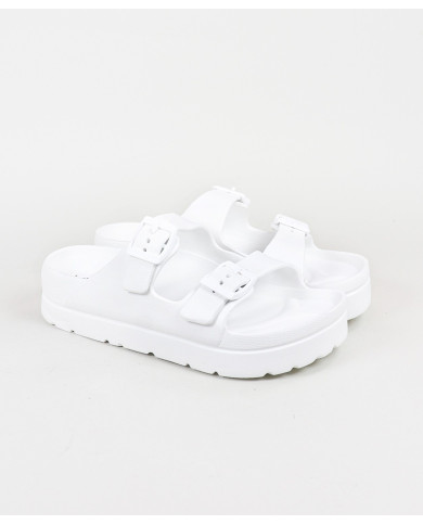 White DeFonseca Women's Platform Slippers