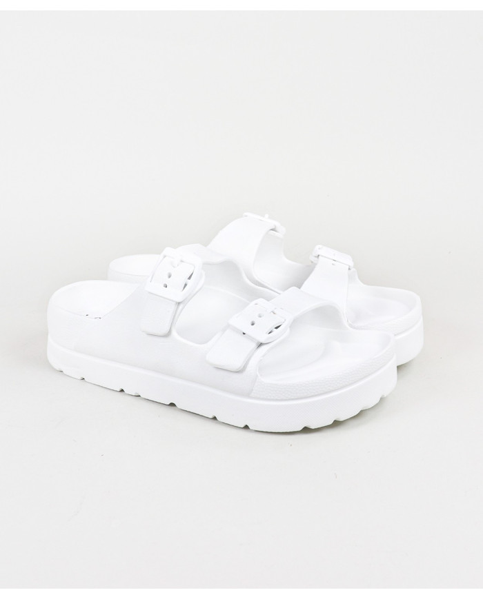 White DeFonseca Women's Platform Slippers