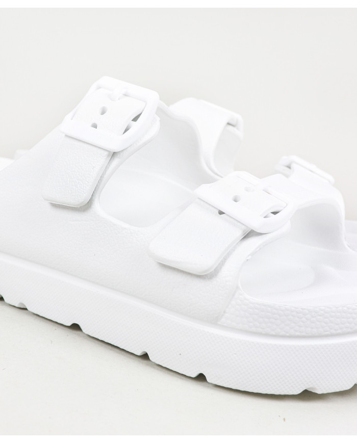 White DeFonseca Women's Platform Slippers