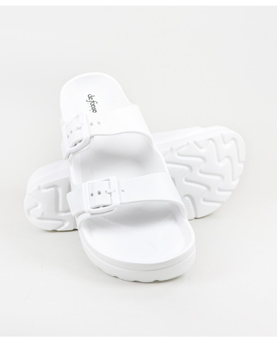 White DeFonseca Women's Platform Slippers