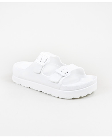 White DeFonseca Women's Platform Slippers