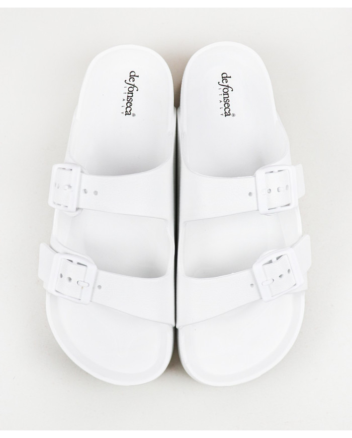 White Slippers DeFonseca on Women's Platform