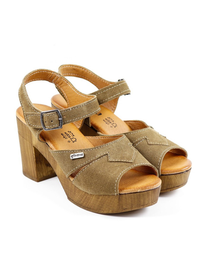 Sandalias de mujeres Ginova en Camurça