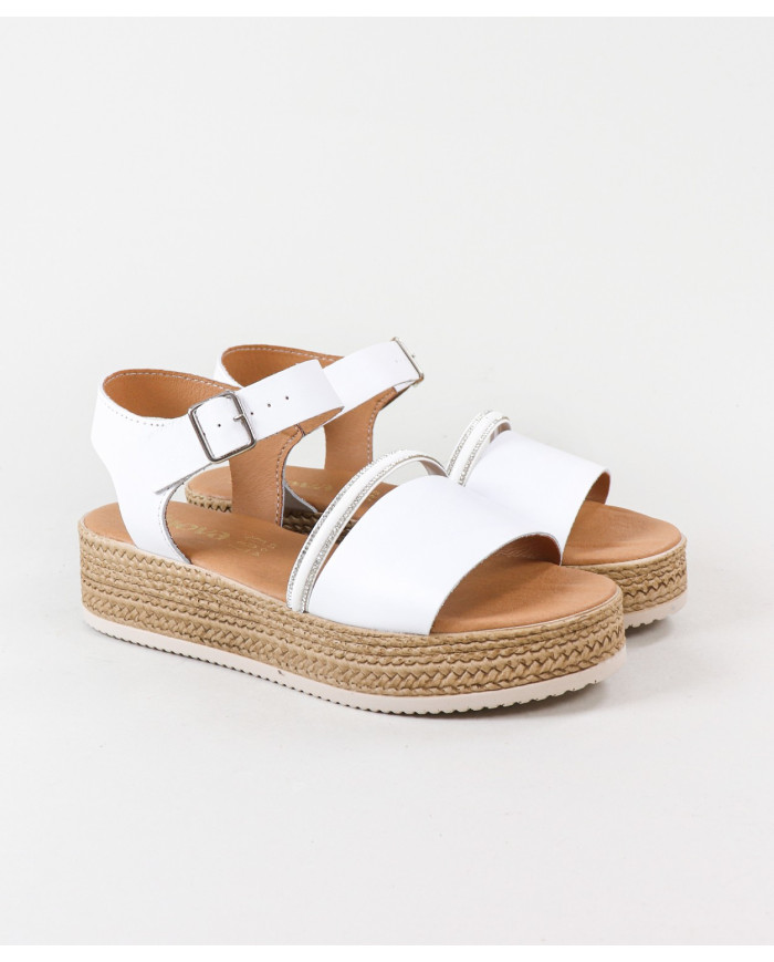 Sandalias de mujeres con decoración de rayas