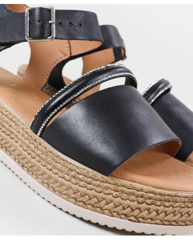 Sandalias de mujeres con decoración de rayas