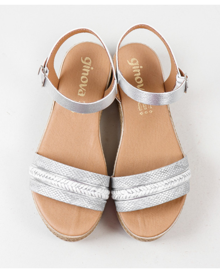 Sandalias de mujeres con decoración de rayas