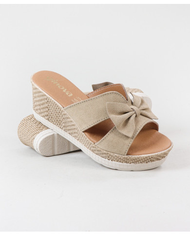 Zapatillas de mujer con cordón decorativo