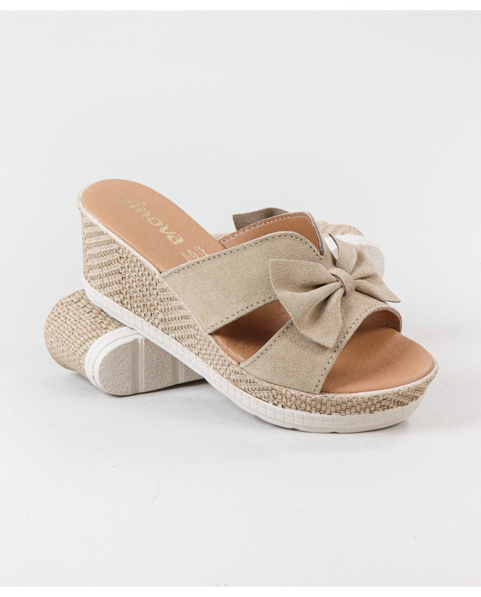 Zapatillas de mujer con cordón decorativo