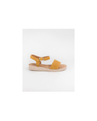 Sandalias femeninas compensadas con tira de agarre