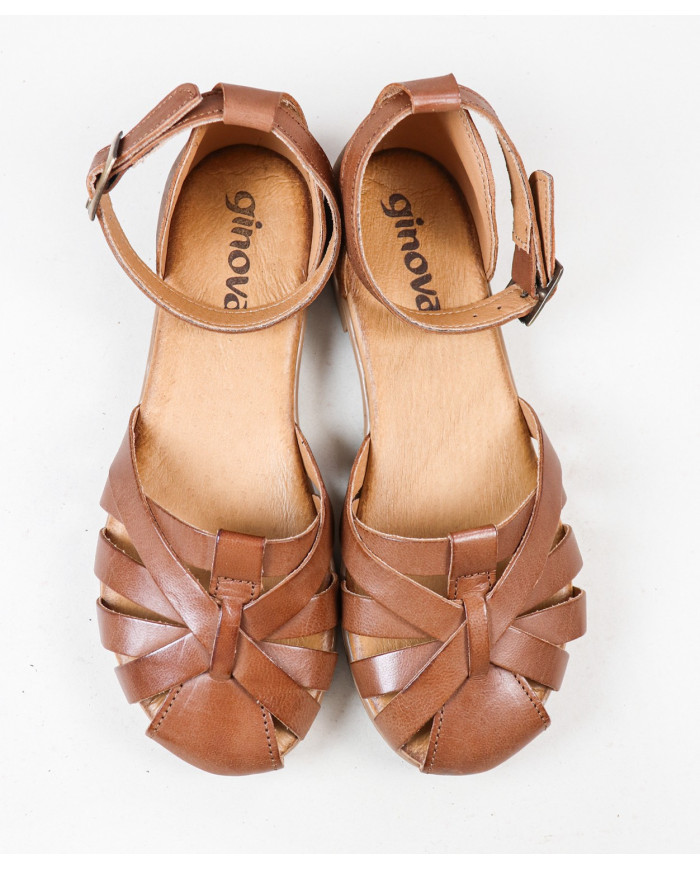 Sandalias de mujeres Ginova con rayas en el frente