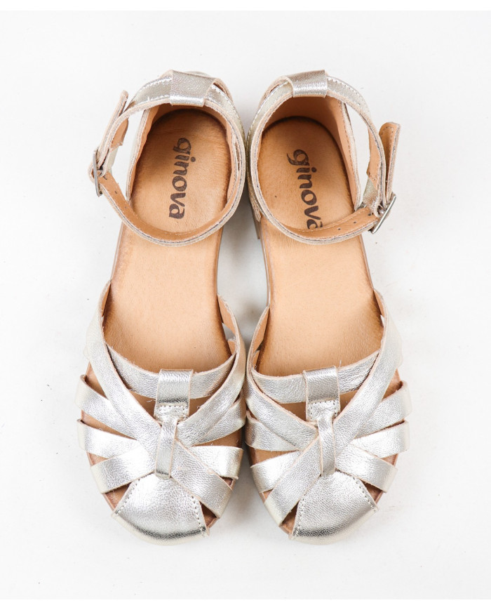 Ginova Women's Sandals with Strips on the Front