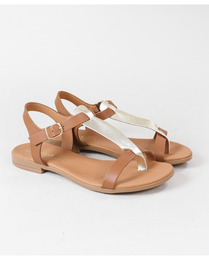 Sandalias de mujeres con decoración de rayas