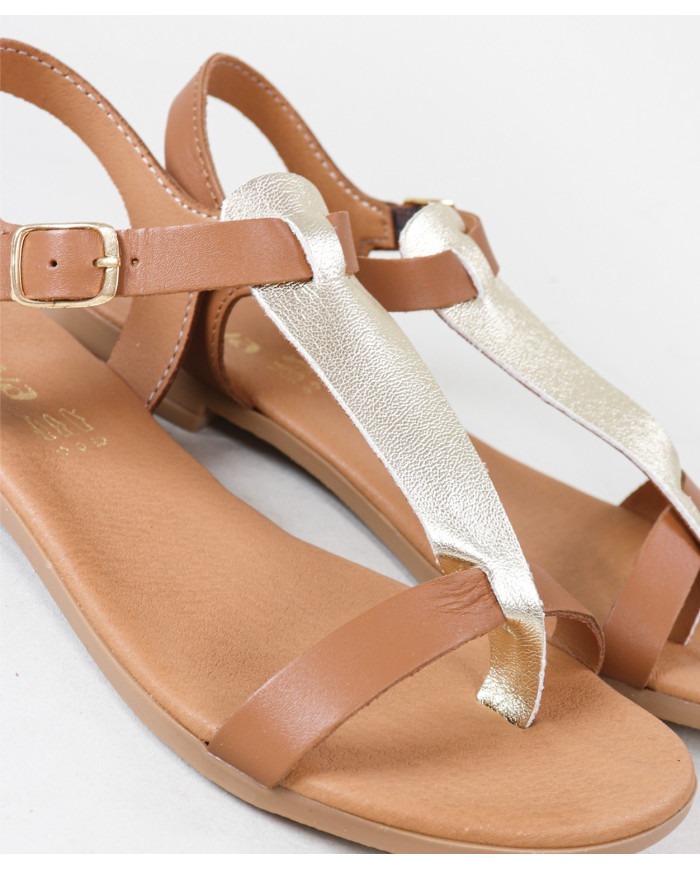 Sandalias de mujeres con decoración de rayas