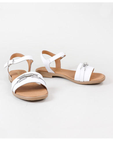 Sandalias de mujeres Ginova con raya decorado con cadena