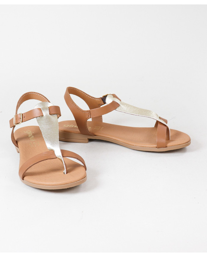 Sandalias de mujeres con decoración de rayas