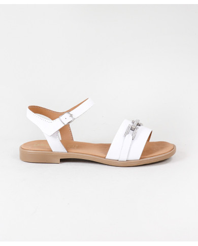 Sandalias de mujeres Ginova con raya decorado con cadena