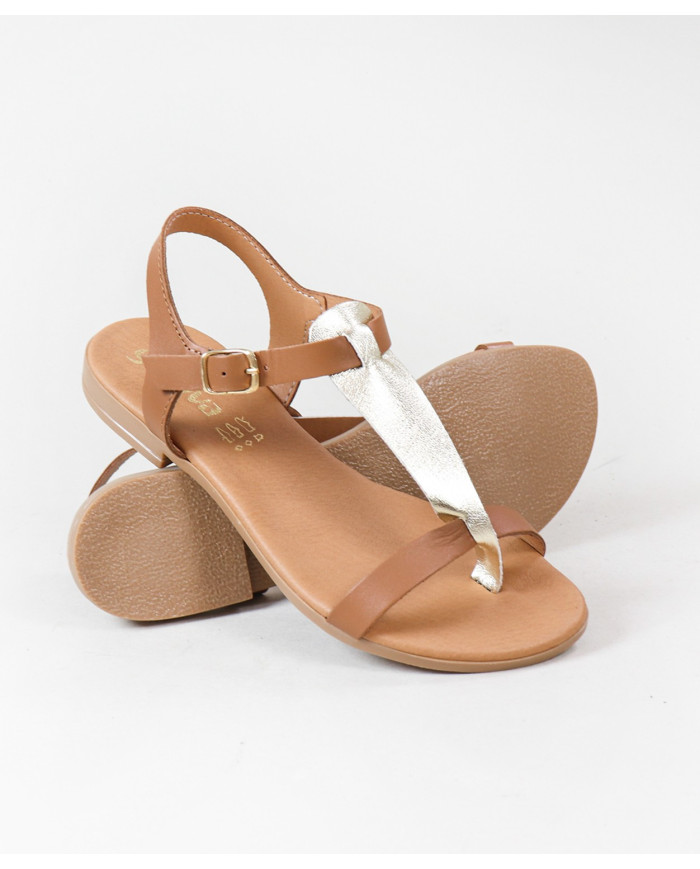 Sandalias de mujeres con decoración de rayas