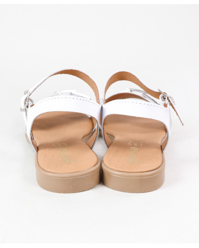 Ginova Women's Sandals with Strip Decorated with Chain