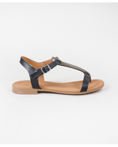 Sandalias de mujeres con decoración de rayas