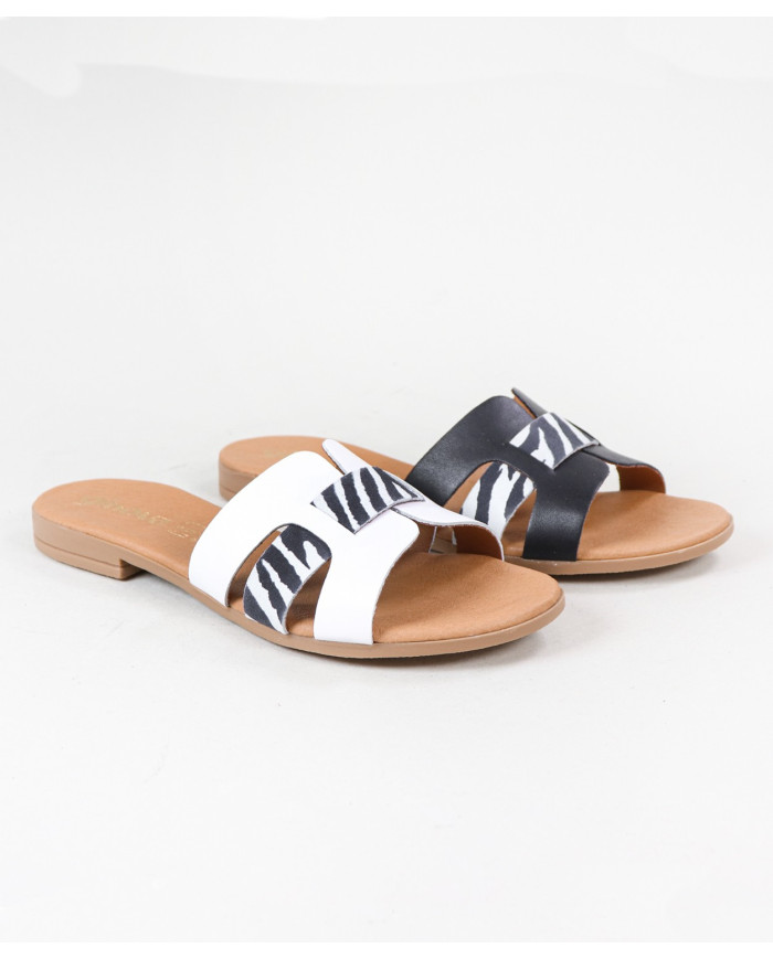 Ginova Women's Slippers with Strip Decorated