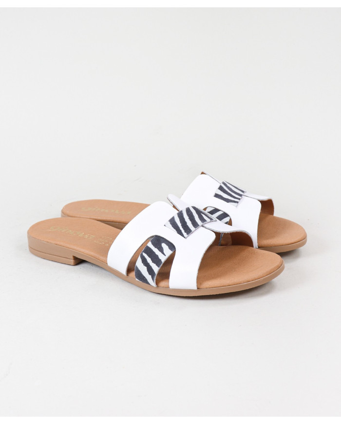 Ginova Women's Slippers with Strip Decorated