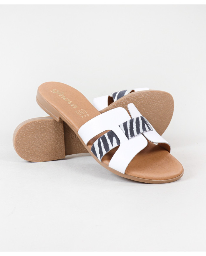 Ginova Women's Slippers with Strip Decorated