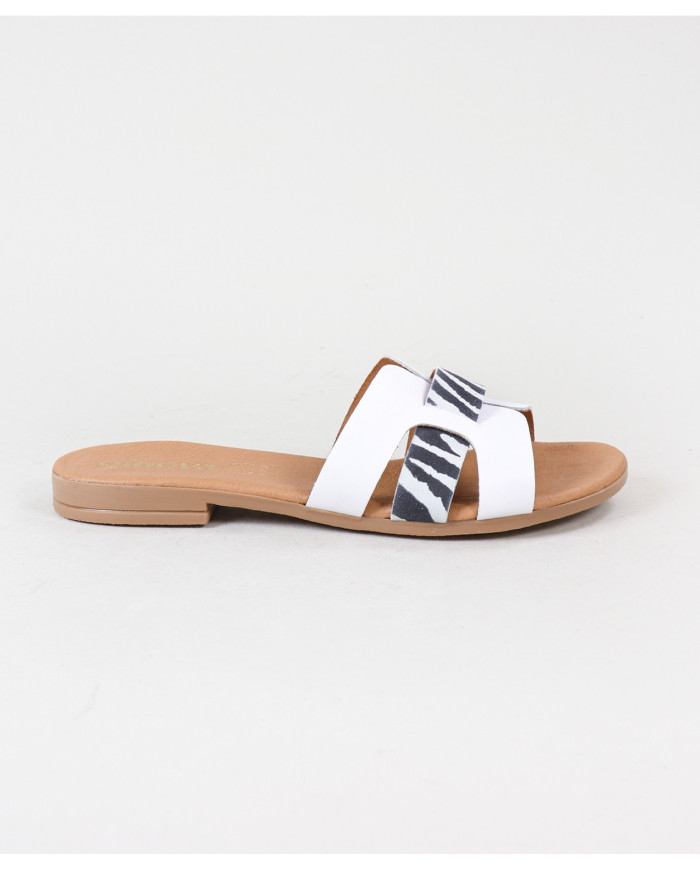 Ginova Women's Slippers with Strip Decorated